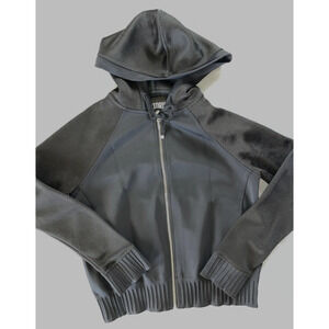 Victoria Secret Sport Hooded Full Zip Sweatshirt With Mesh Sleeves Size XS EUC!